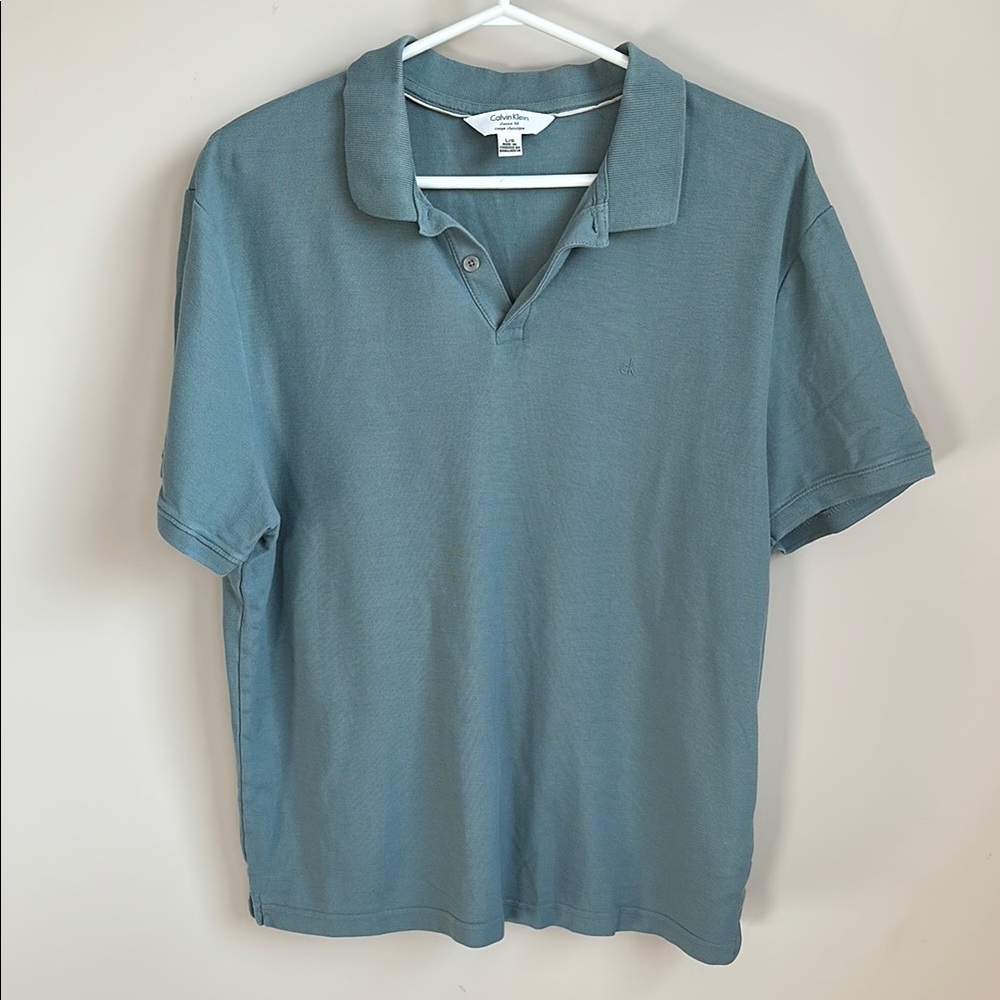 Calvin Klein Blue Polo Shirt Classic Style